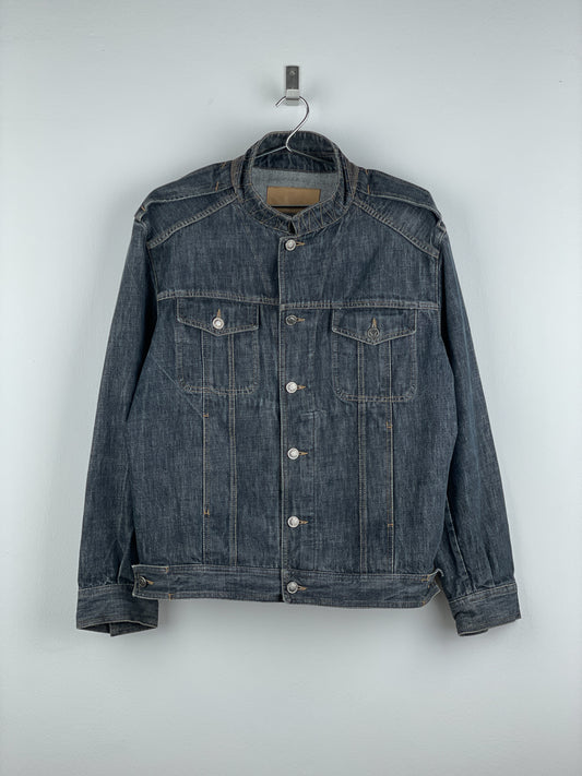 Gucci by Tom Ford SS02 Epaulettes Dark Denim Trucker Jacket