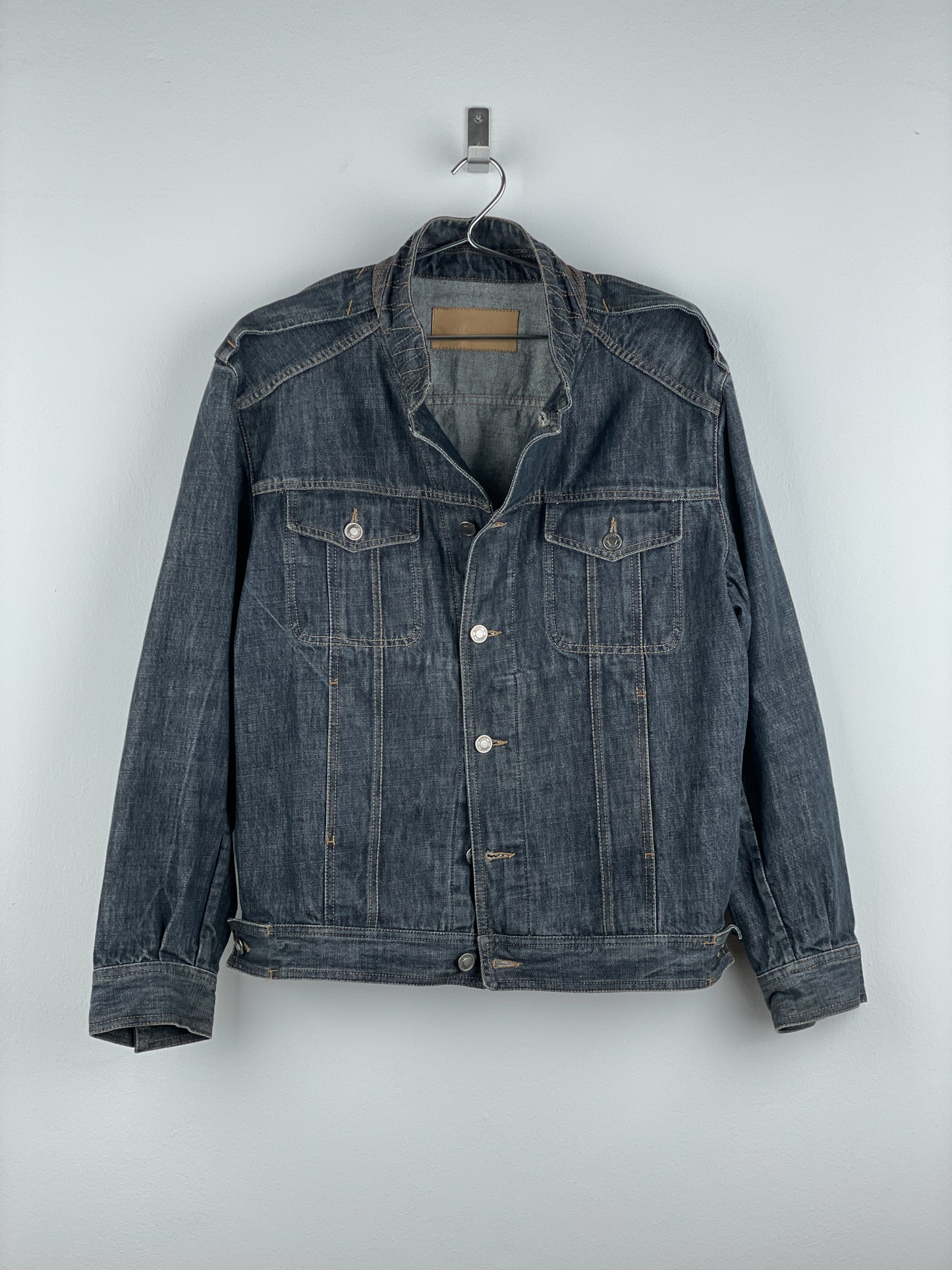 Gucci by Tom Ford SS02 Epaulettes Dark Denim Trucker Jacket