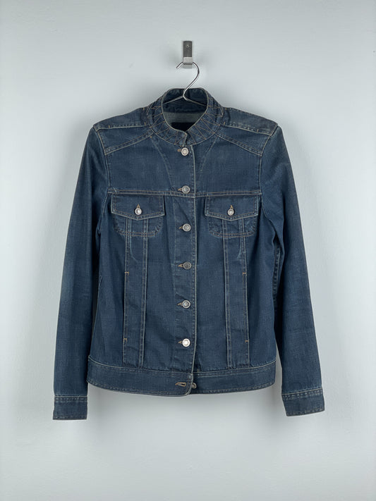 Gucci by Tom Ford SS02 Epaulettes Dark Denim Trucker Jacket