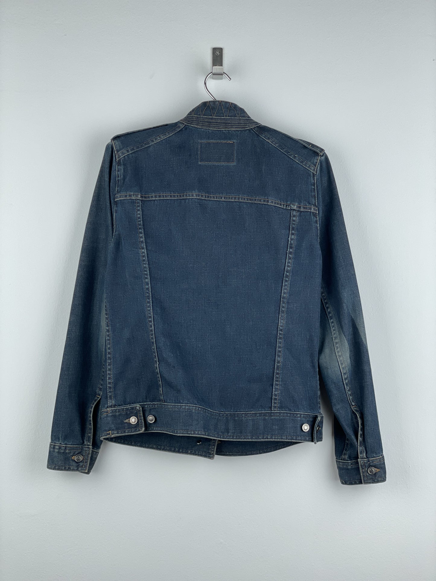 Gucci by Tom Ford SS02 Epaulettes Dark Denim Trucker Jacket