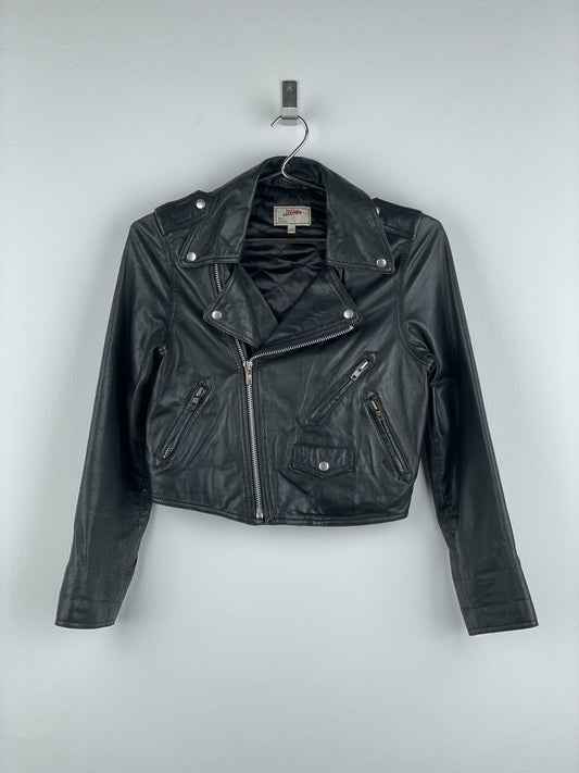 Jean Paul Gaultier 1990s Cropped Leather Biker Jacket