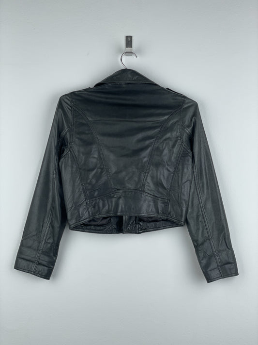 Jean Paul Gaultier 1990s Cropped Leather Biker Jacket