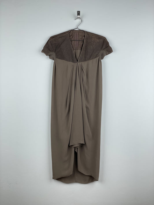 Rick Owens AW13 'Plinth' Hybrid Leather Dress