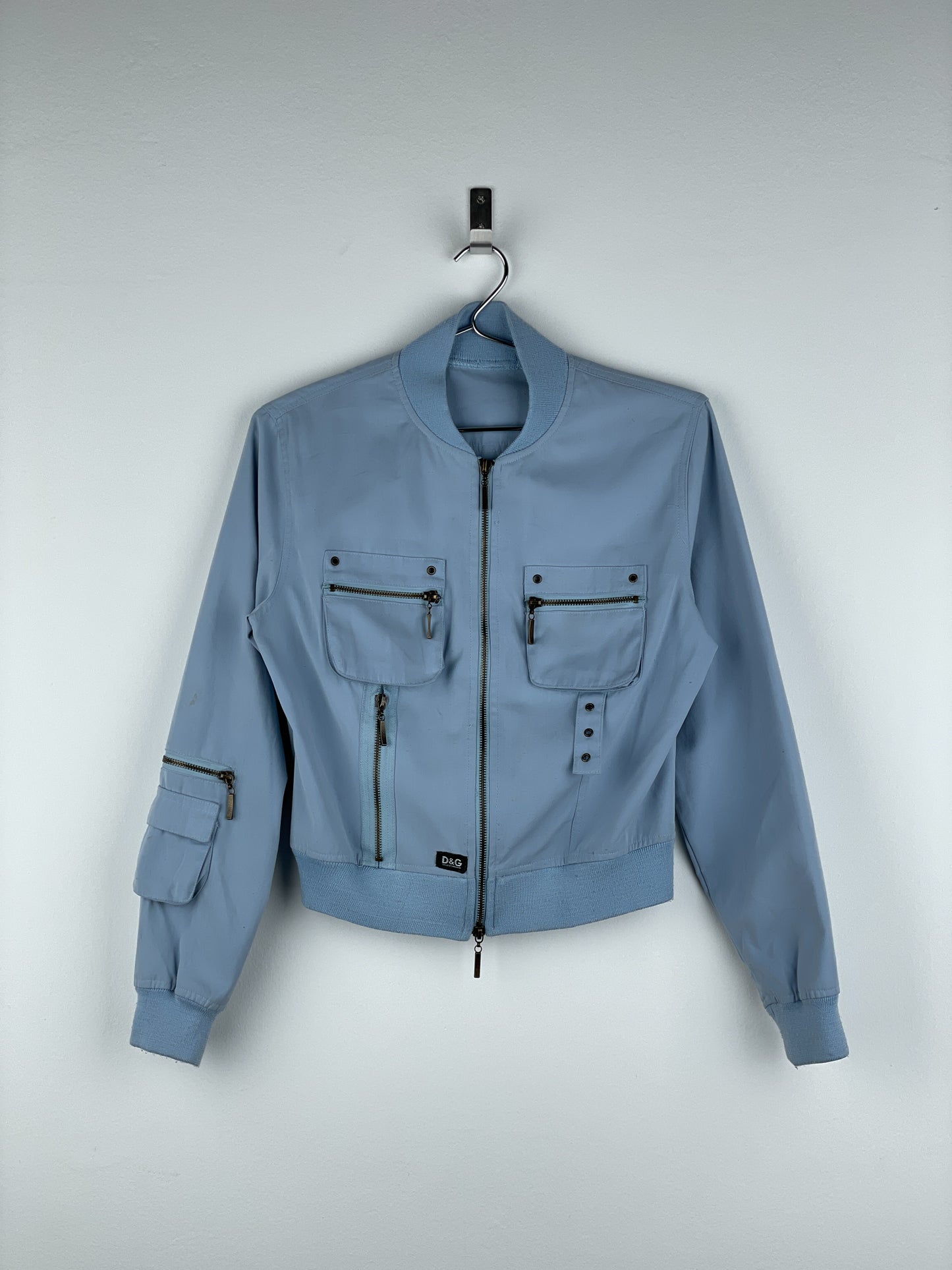 Dolce & Gabbana 2000s Multi-Pocket Military Cargo Bomber Jacket