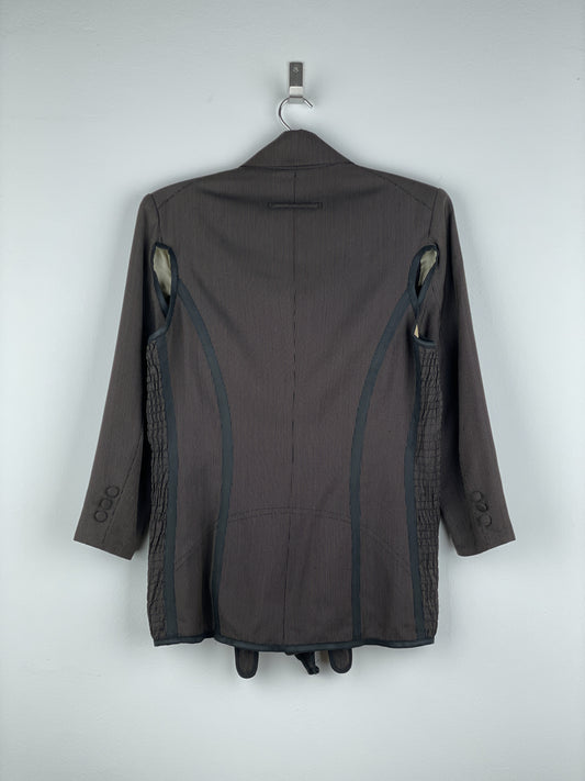 Jean Paul Gaultier AW89 ‘Femmes Entre Elles’ Deconstructed Bondage Multi-Zipper Blazer