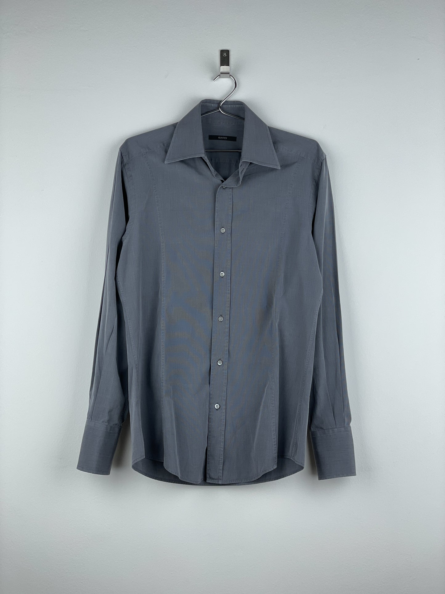 Gucci by Tom Ford 1990s Panelled Button-Up Shirt (grey)