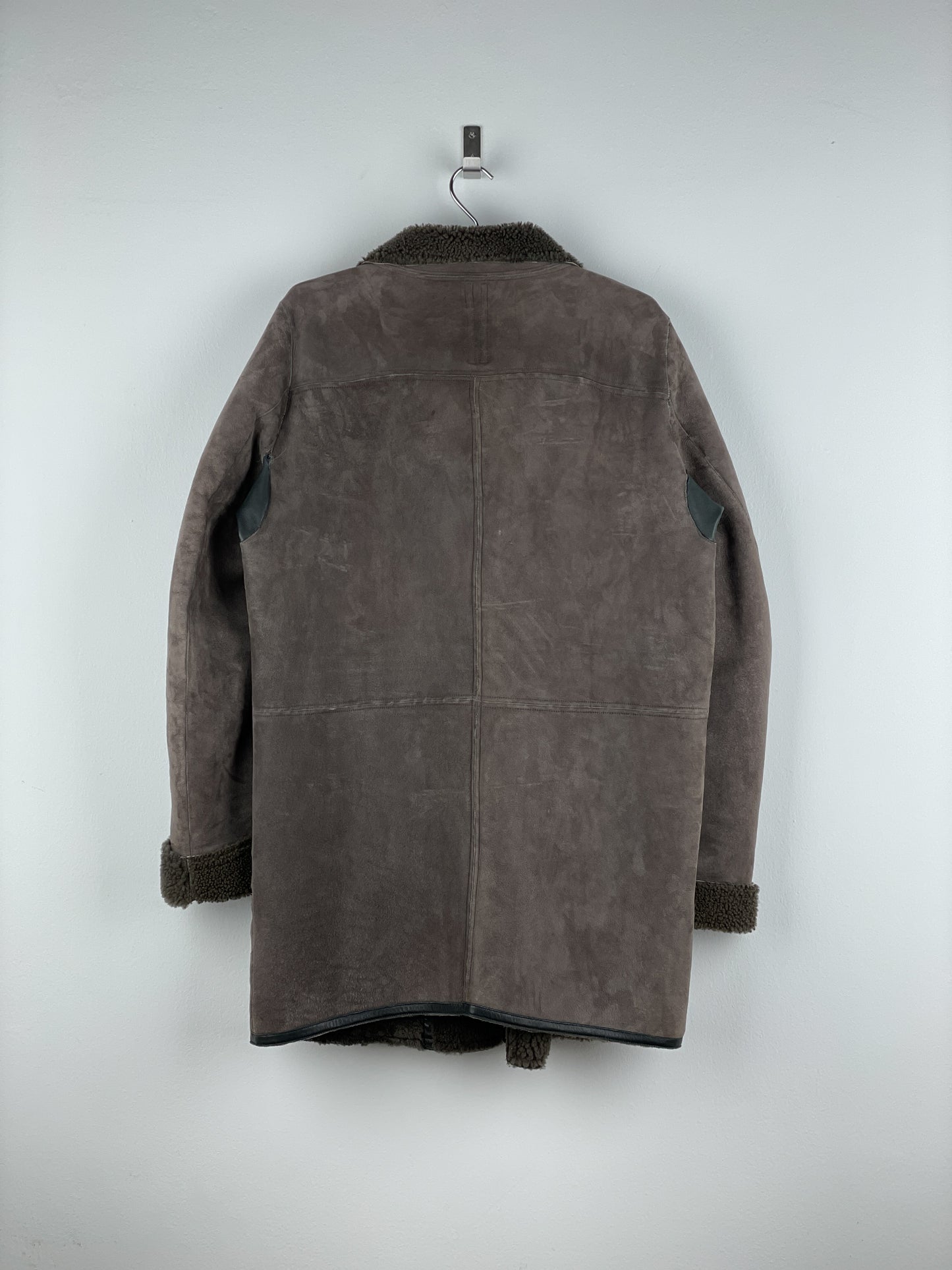 Rick Owens Sample Shearling Leather Coat