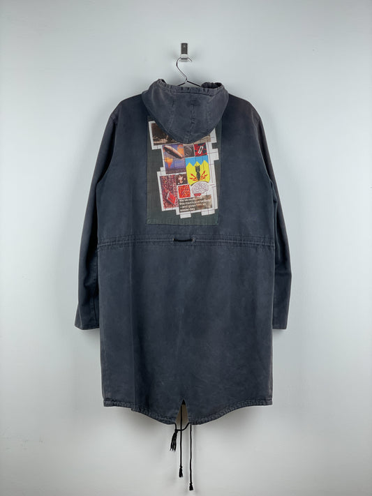 Raf Simons AW03 'Closer' Peter Saville Collage Backprint Parka