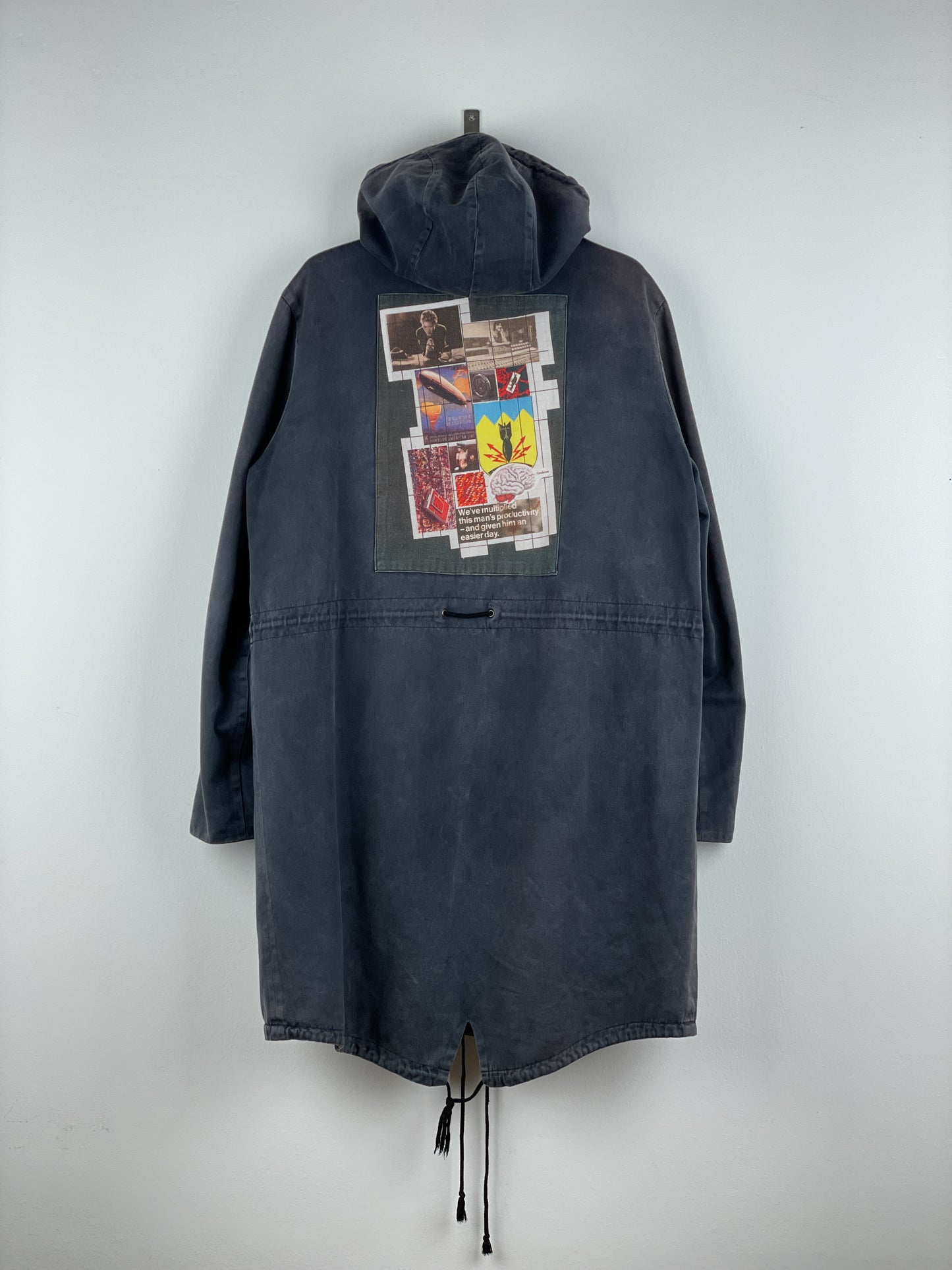 Raf Simons AW03 'Closer' Peter Saville Collage Backprint Parka