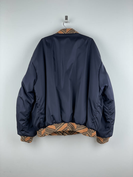 Prada AW21 Oversized Knit MA-1 Bomber Jacket
