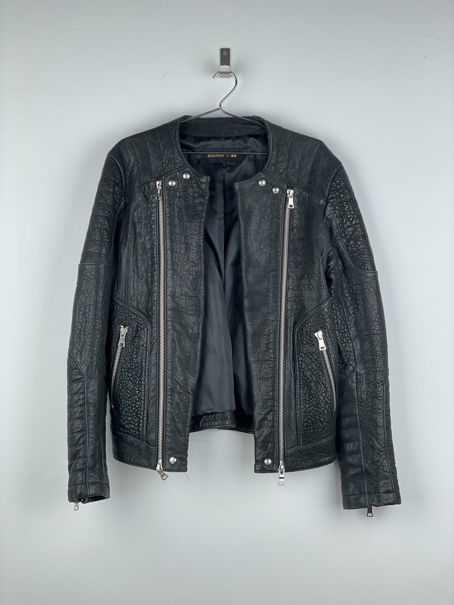 Balmain x H&M AW15 Double-Zipper Biker Leather Jacket