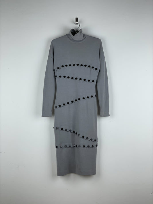 Dolce & Gabbana AW03 Convertible Button Bondage Turtleneck Dress