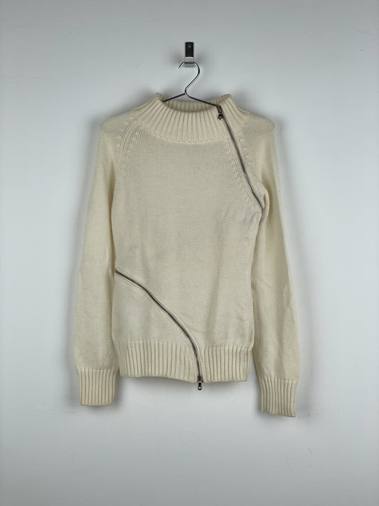 Dolce & Gabbana AW03 Spiral-Zip Knit Sweater