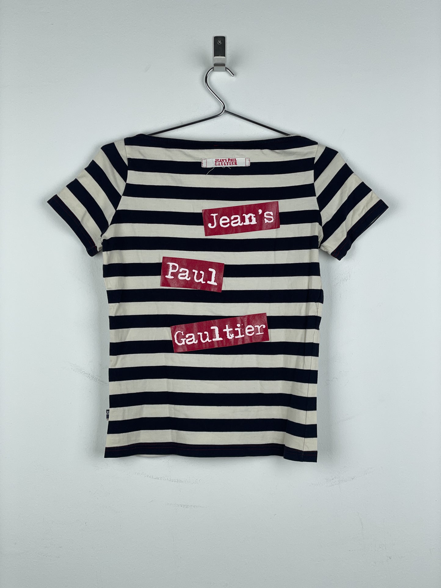 Jean Paul Gaultier 1990s Sailor-Striped Anchor Cutout T-Shirt