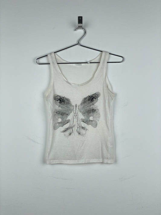 Helmut Lang SS02 Rorschach Butterfly Print Tank Top