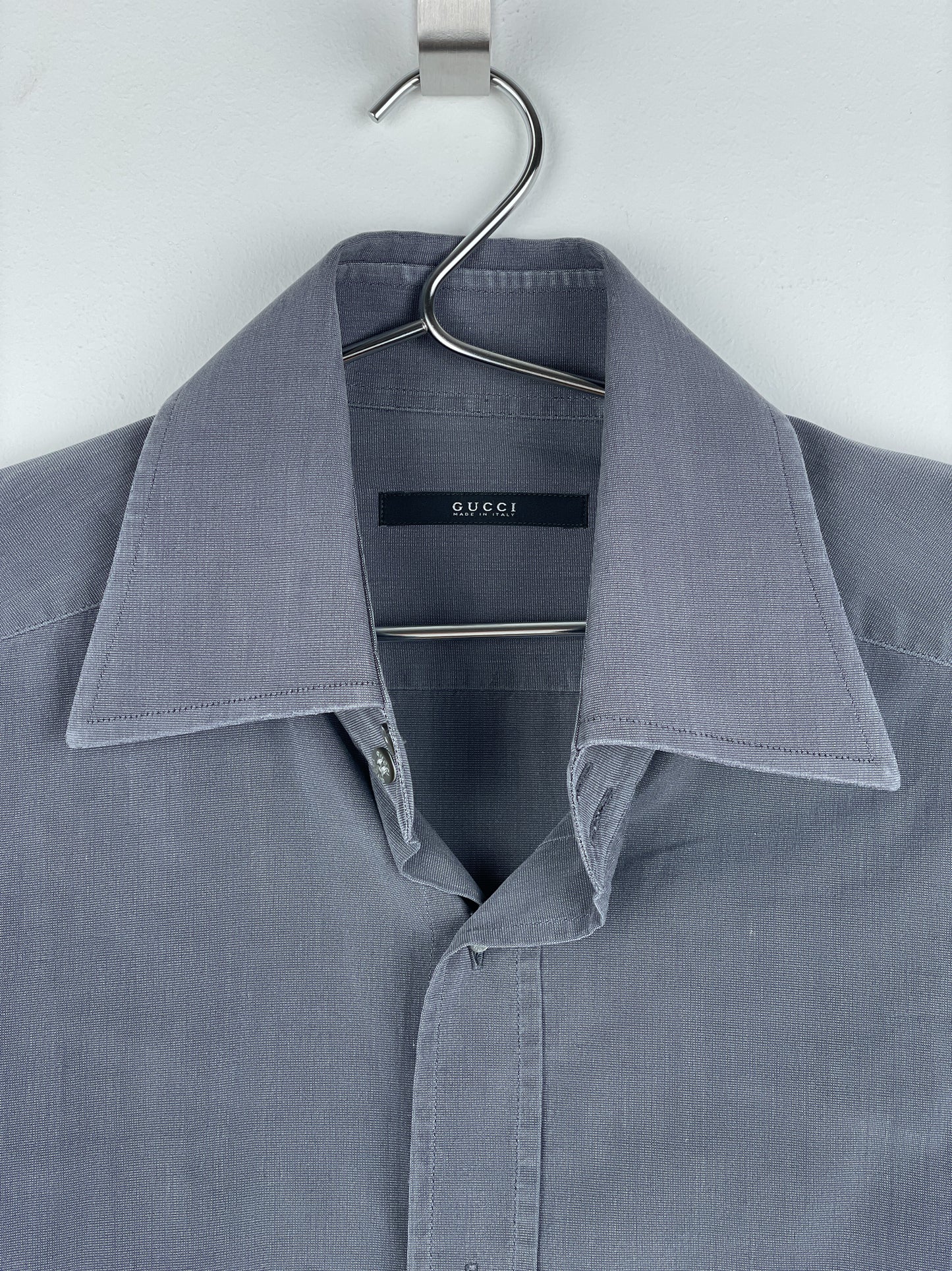 Gucci by Tom Ford 1990s Panelled Button-Up Shirt (grey)