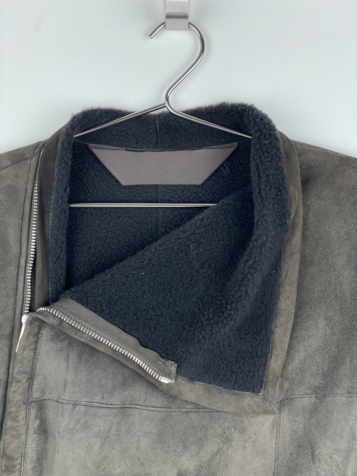 Rick Owens AW14 'Moody' Shearling Leather Mollino Jacket