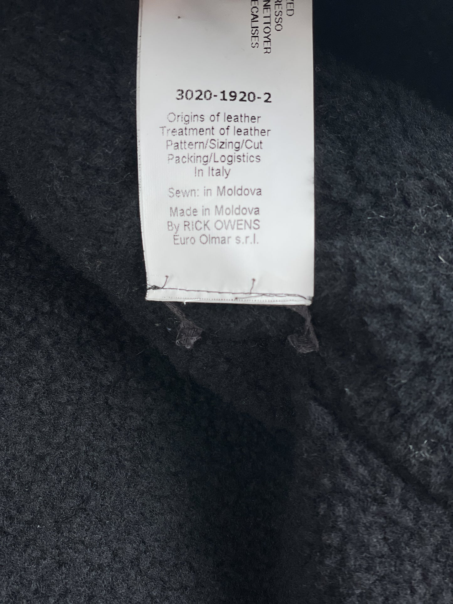 Rick Owens AW14 'Moody' Shearling Leather Mollino Jacket