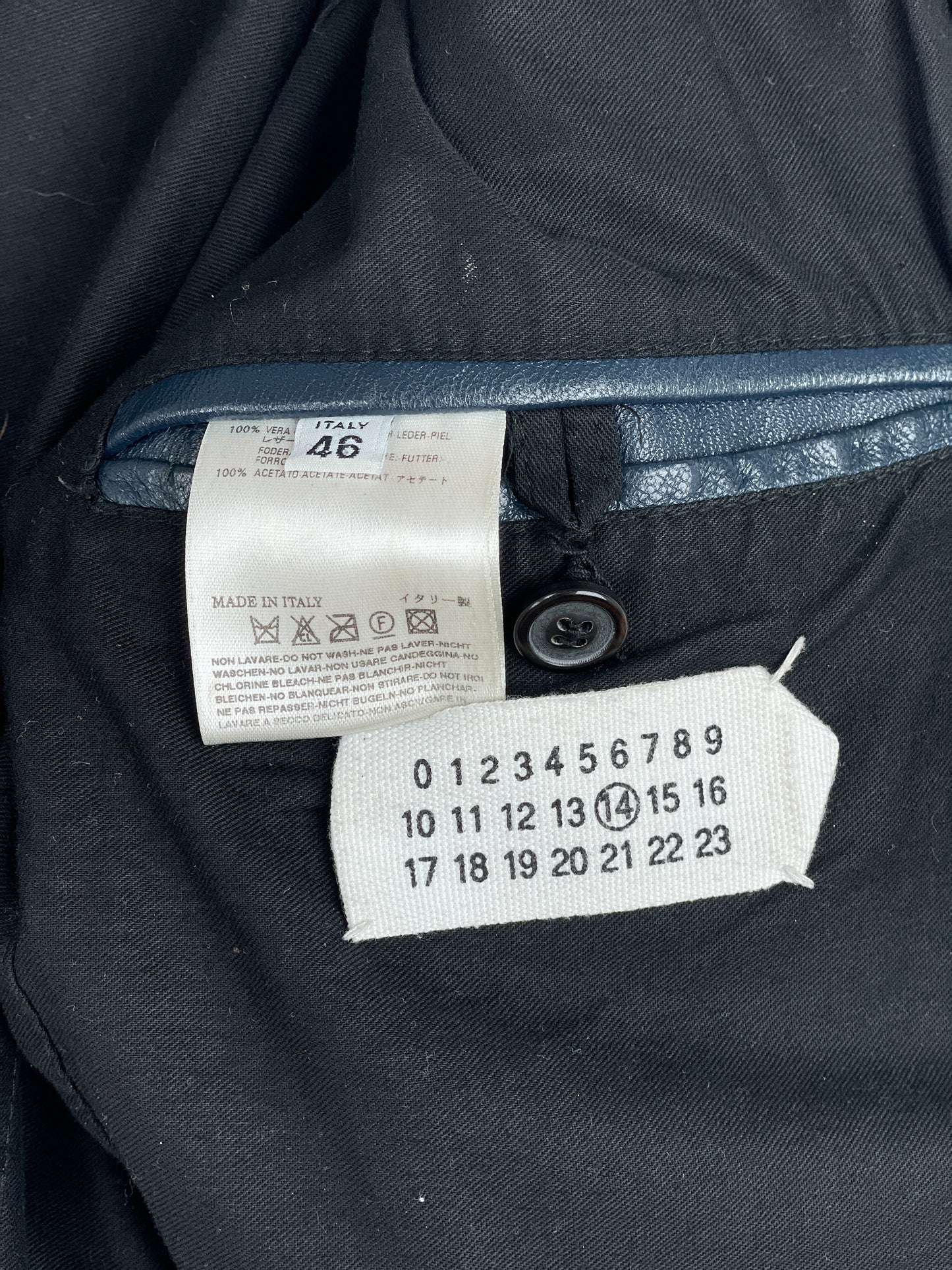 Maison Margiela AW06 5-Zip Leather Biker Jacket