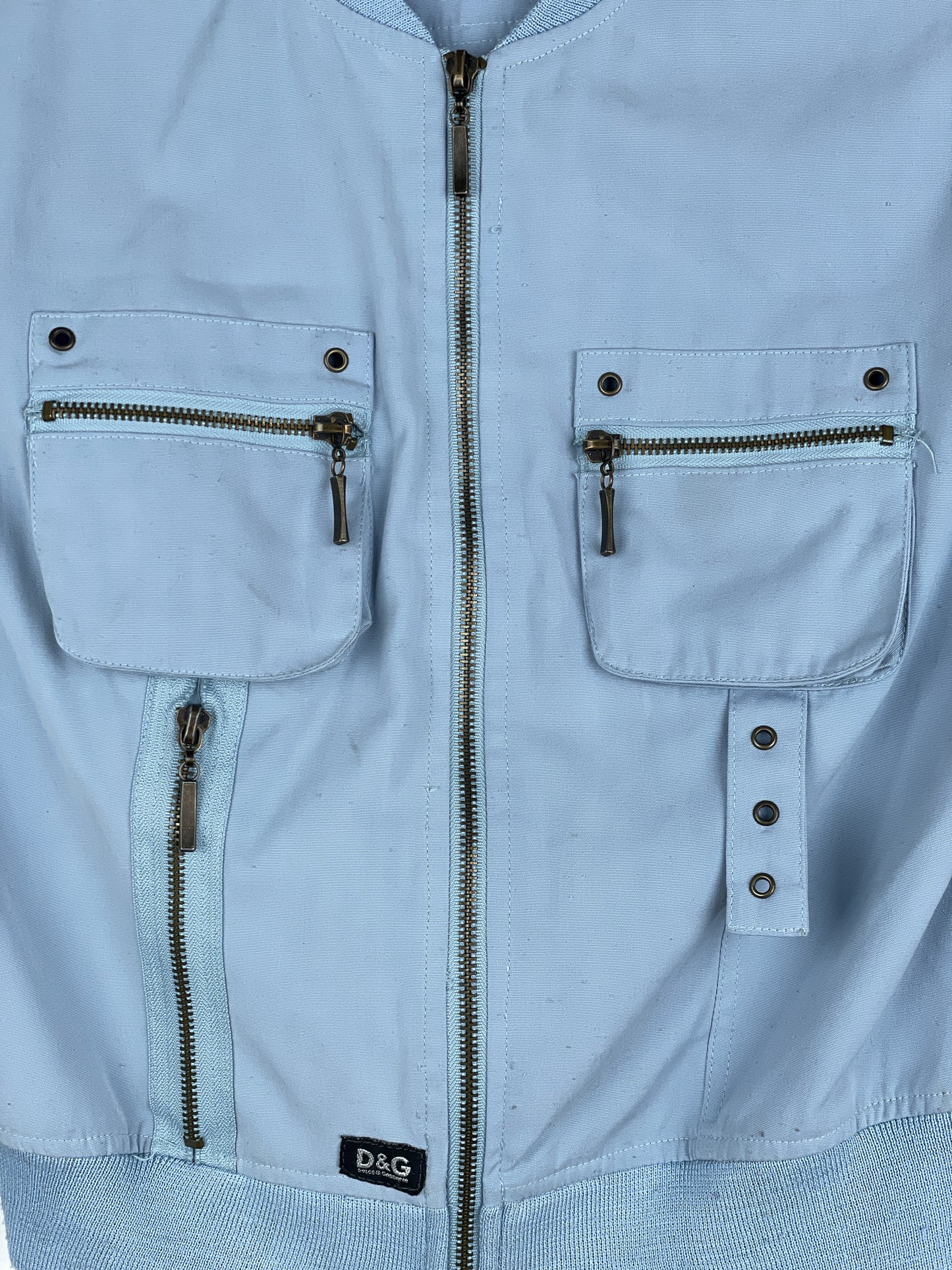 Dolce & Gabbana 2000s Multi-Pocket Military Cargo Bomber Jacket