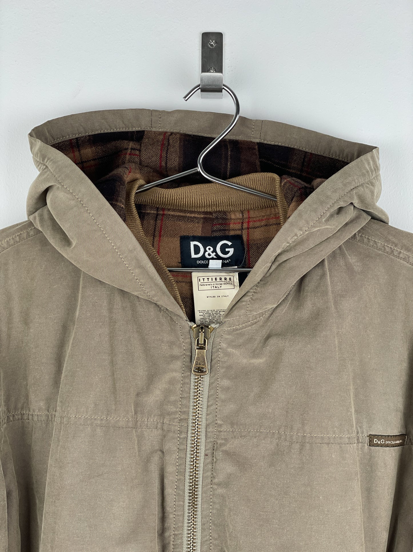 Dolce & Gabbana AW03 Hooded Zip-Sleeve Backzip Bomber Jacket