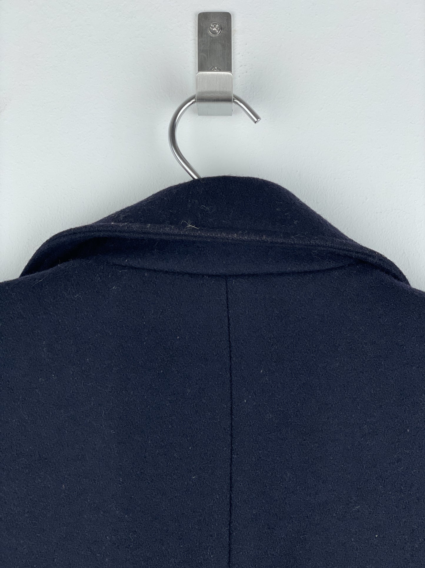 Helmut Lang AW97 Leather-Hem Pea Coat