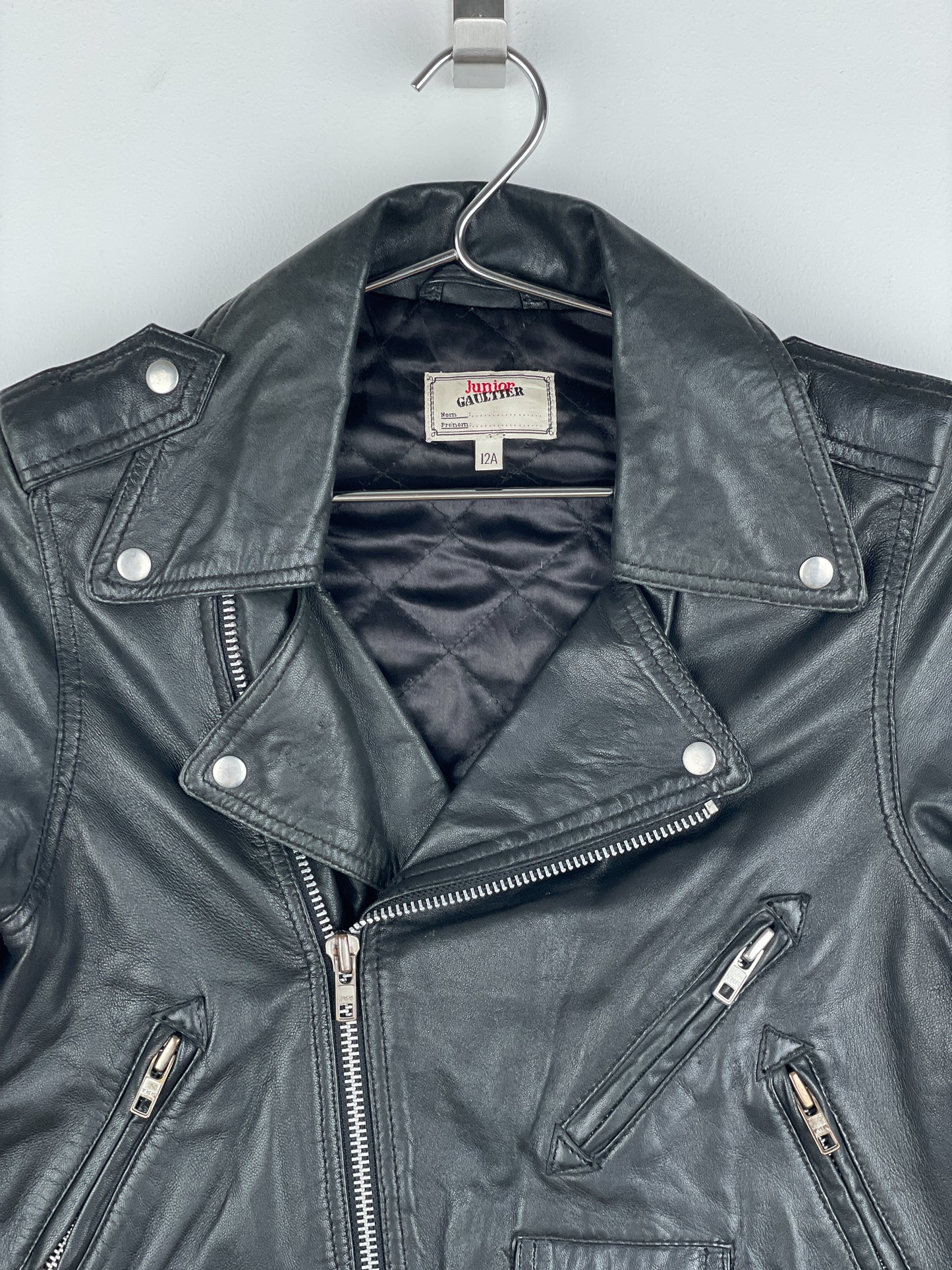 Jean Paul Gaultier 1990s Cropped Leather Biker Jacket