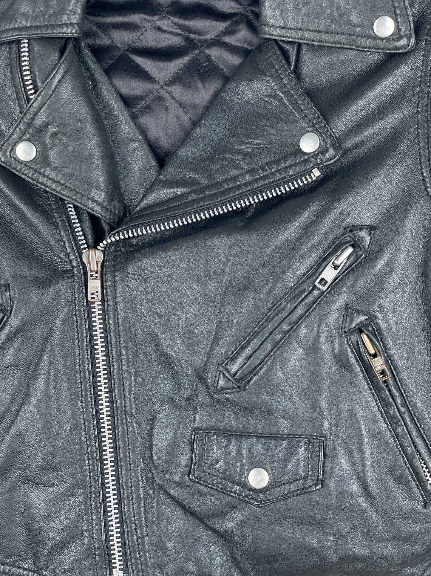 Jean Paul Gaultier 1990s Cropped Leather Biker Jacket