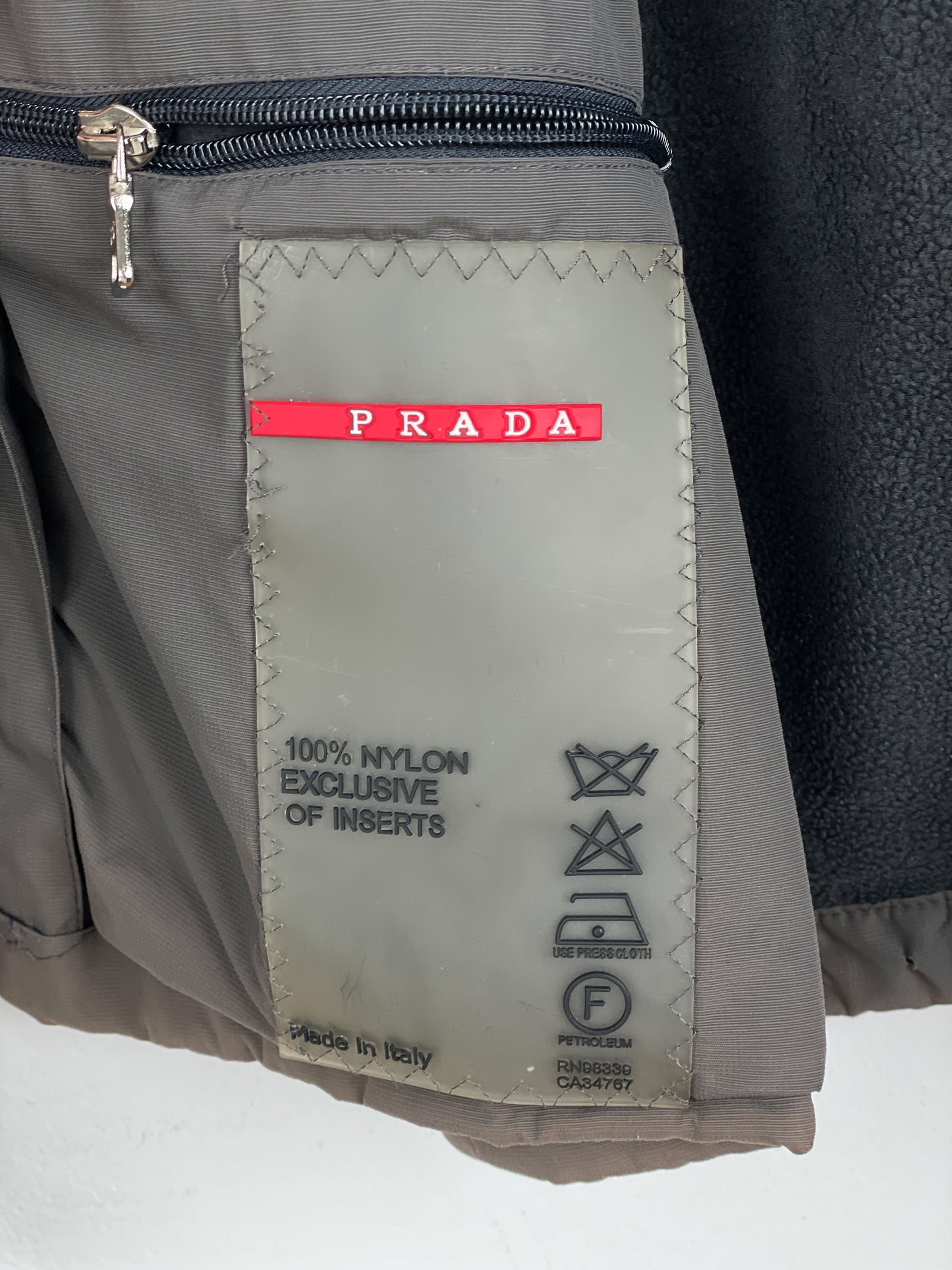 Prada Linea Rossa 2000s Red Tab Cargo Jacket
