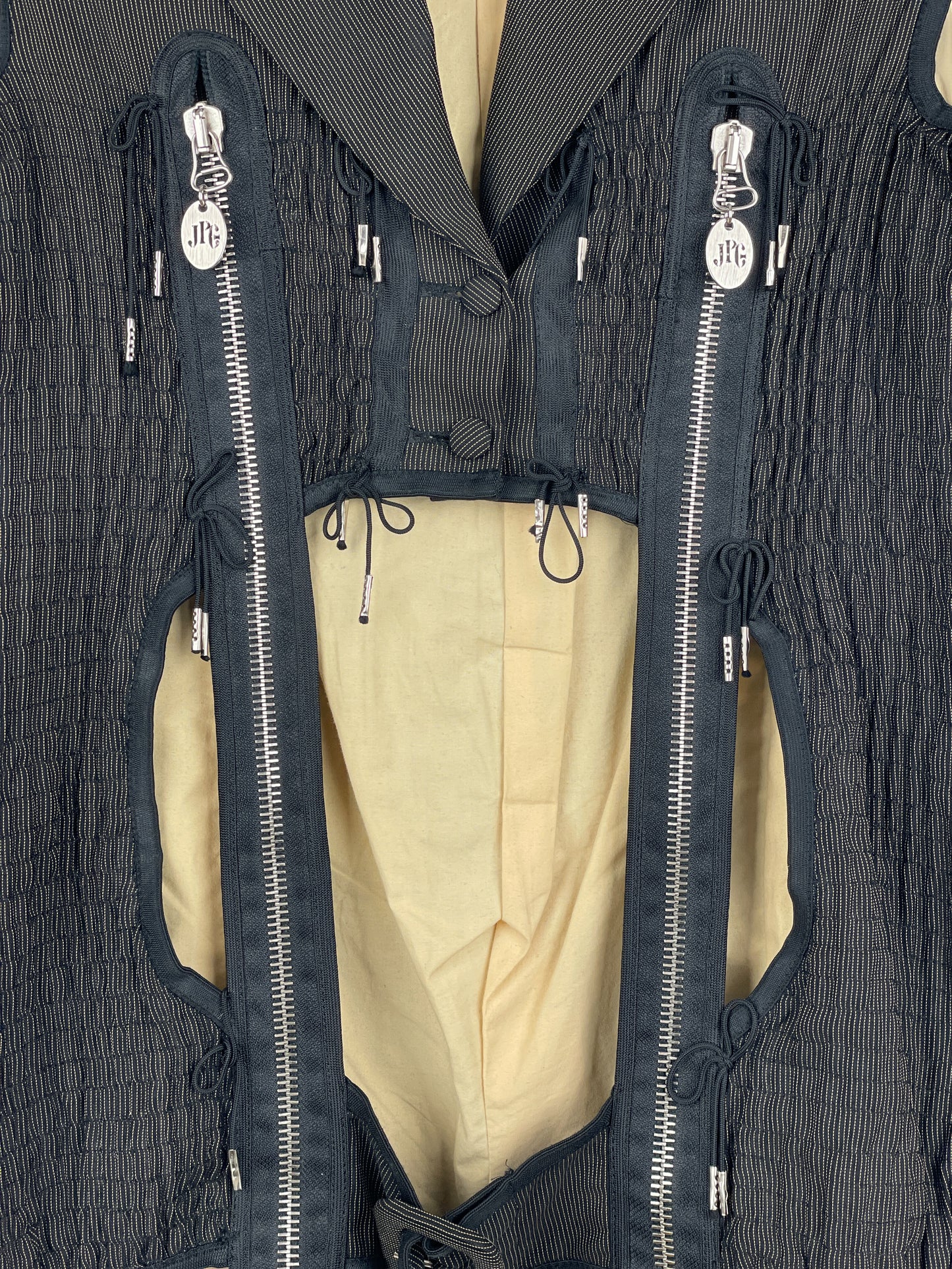 Jean Paul Gaultier AW89 ‘Femmes Entre Elles’ Deconstructed Bondage Multi-Zipper Blazer