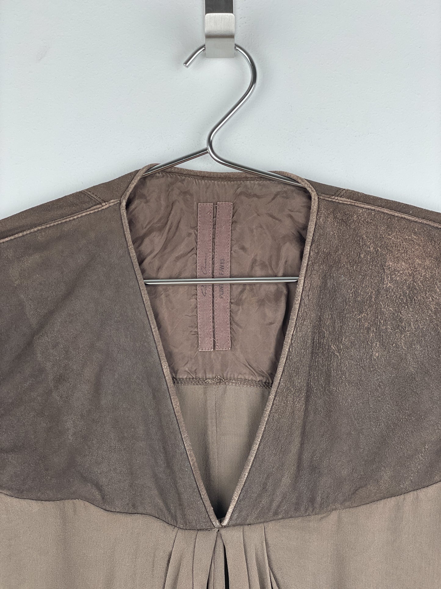 Rick Owens AW13 'Plinth' Hybrid Leather Dress