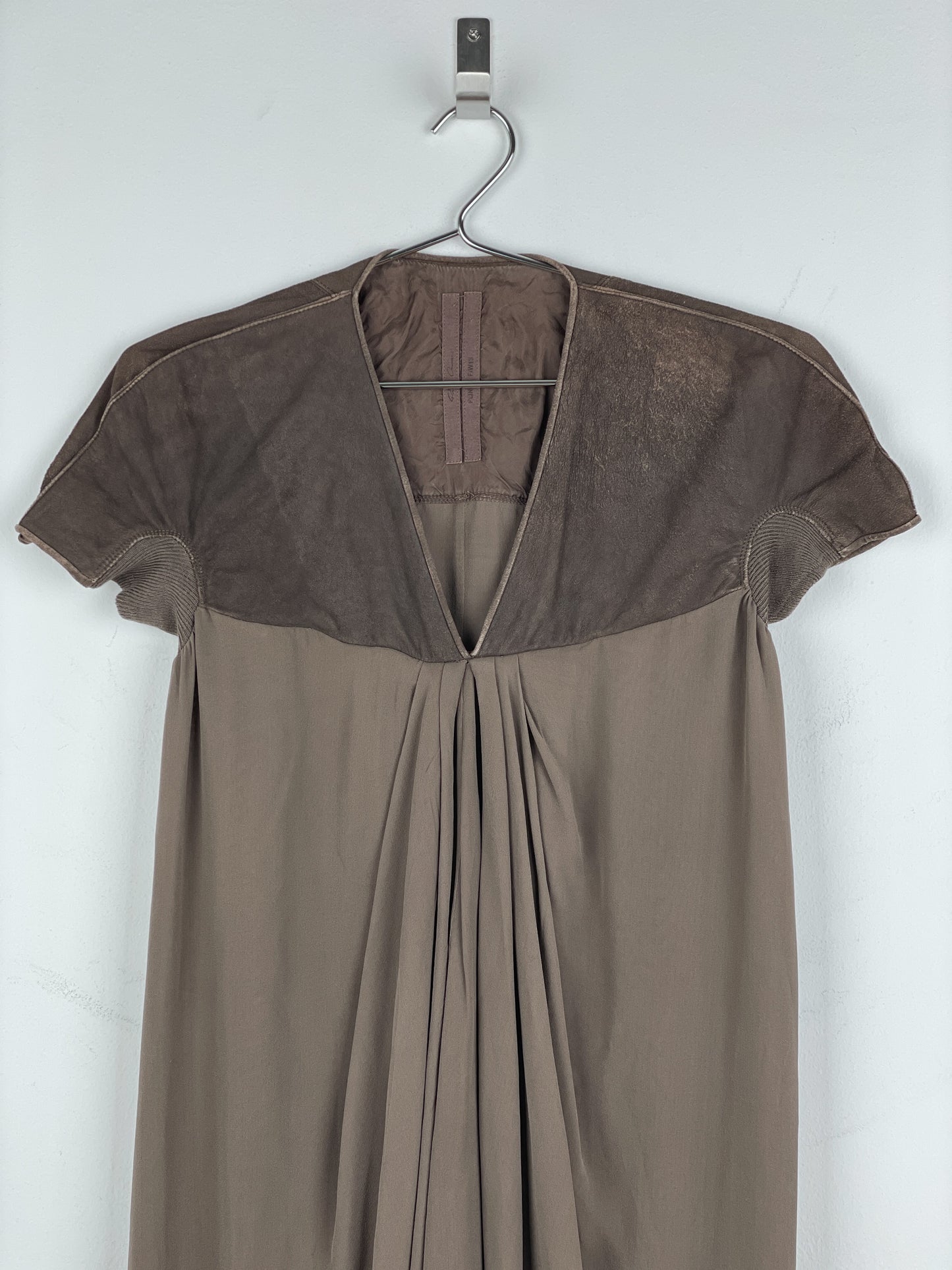 Rick Owens AW13 'Plinth' Hybrid Leather Dress
