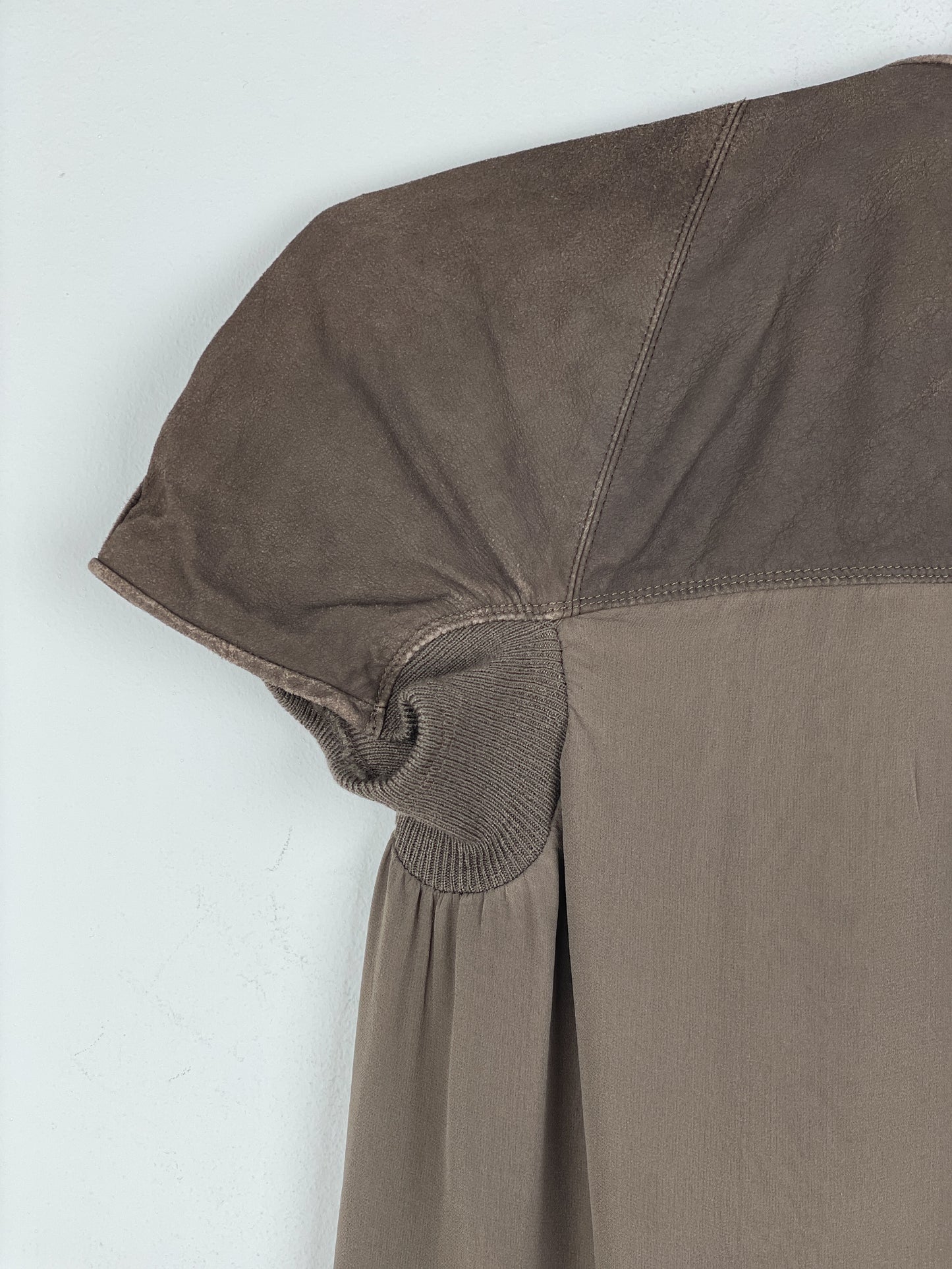 Rick Owens AW13 'Plinth' Hybrid Leather Dress