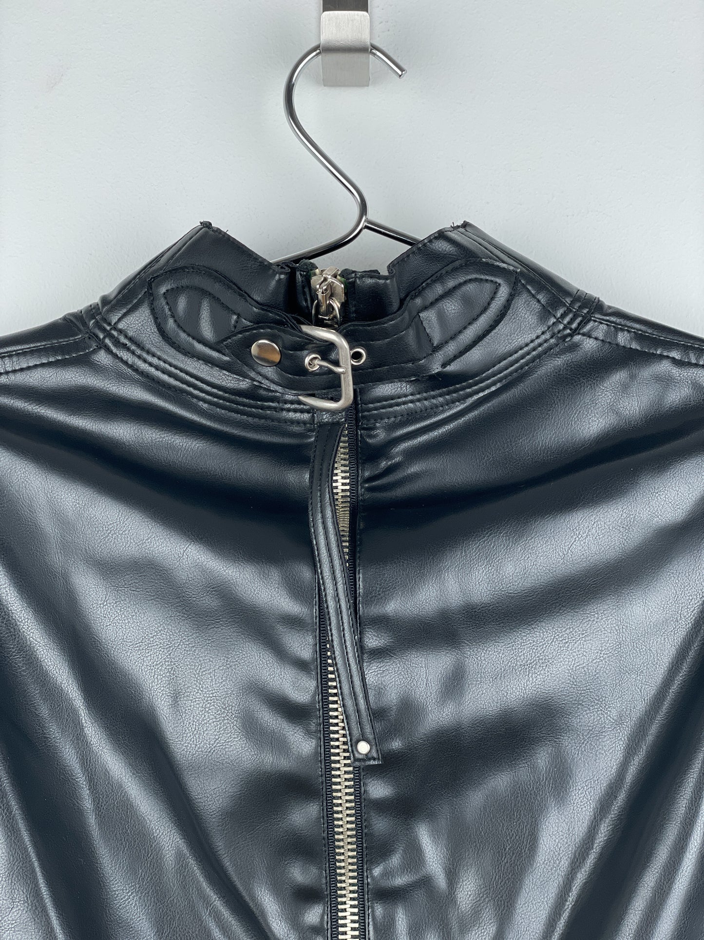 Jean Paul Gaultier 1990s Backzip Bondage Fetish Rubber Top