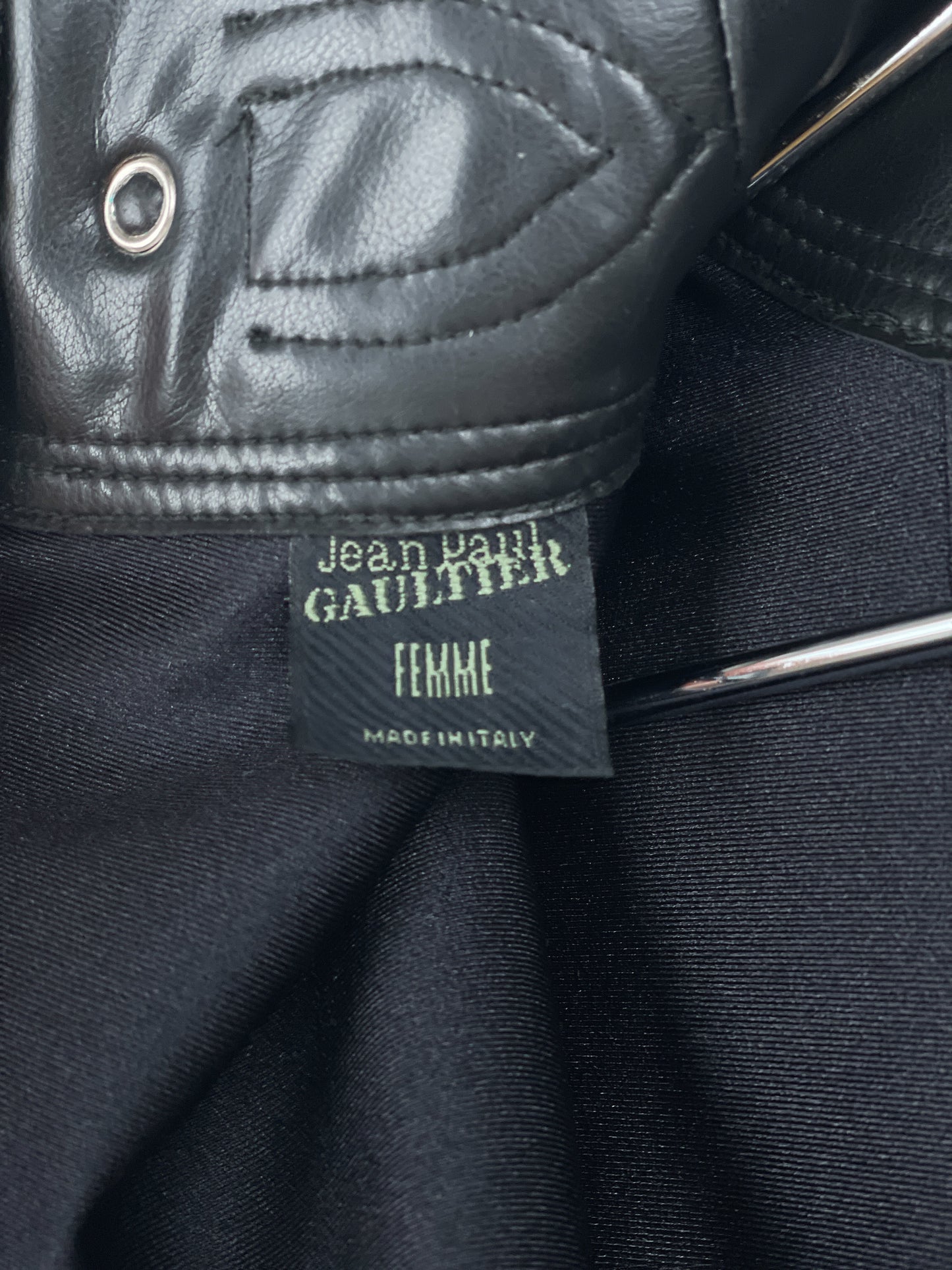 Jean Paul Gaultier 1990s Backzip Bondage Fetish Rubber Top