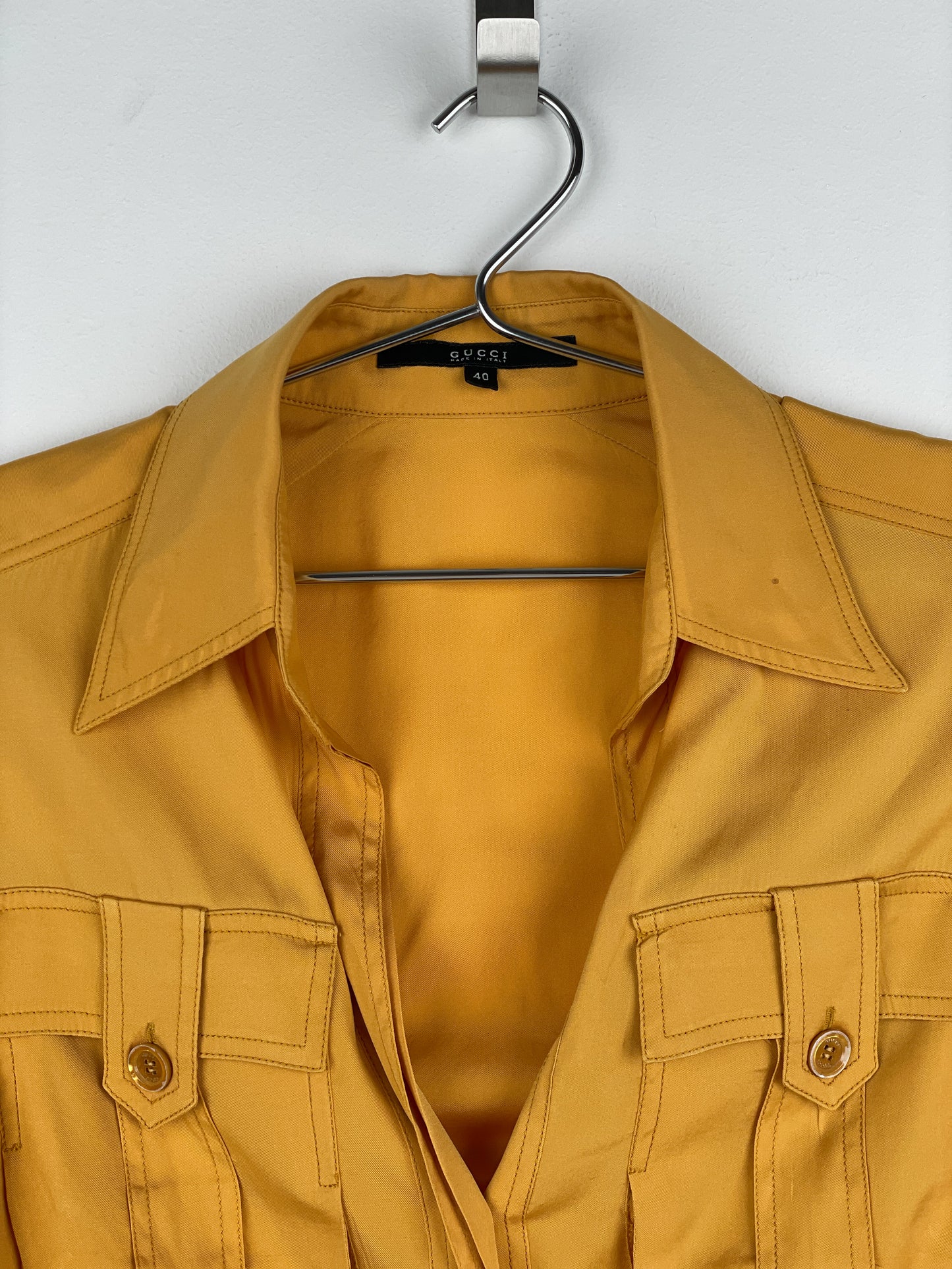 Gucci by Tom Ford 1990s Chest-Pocket Blouse