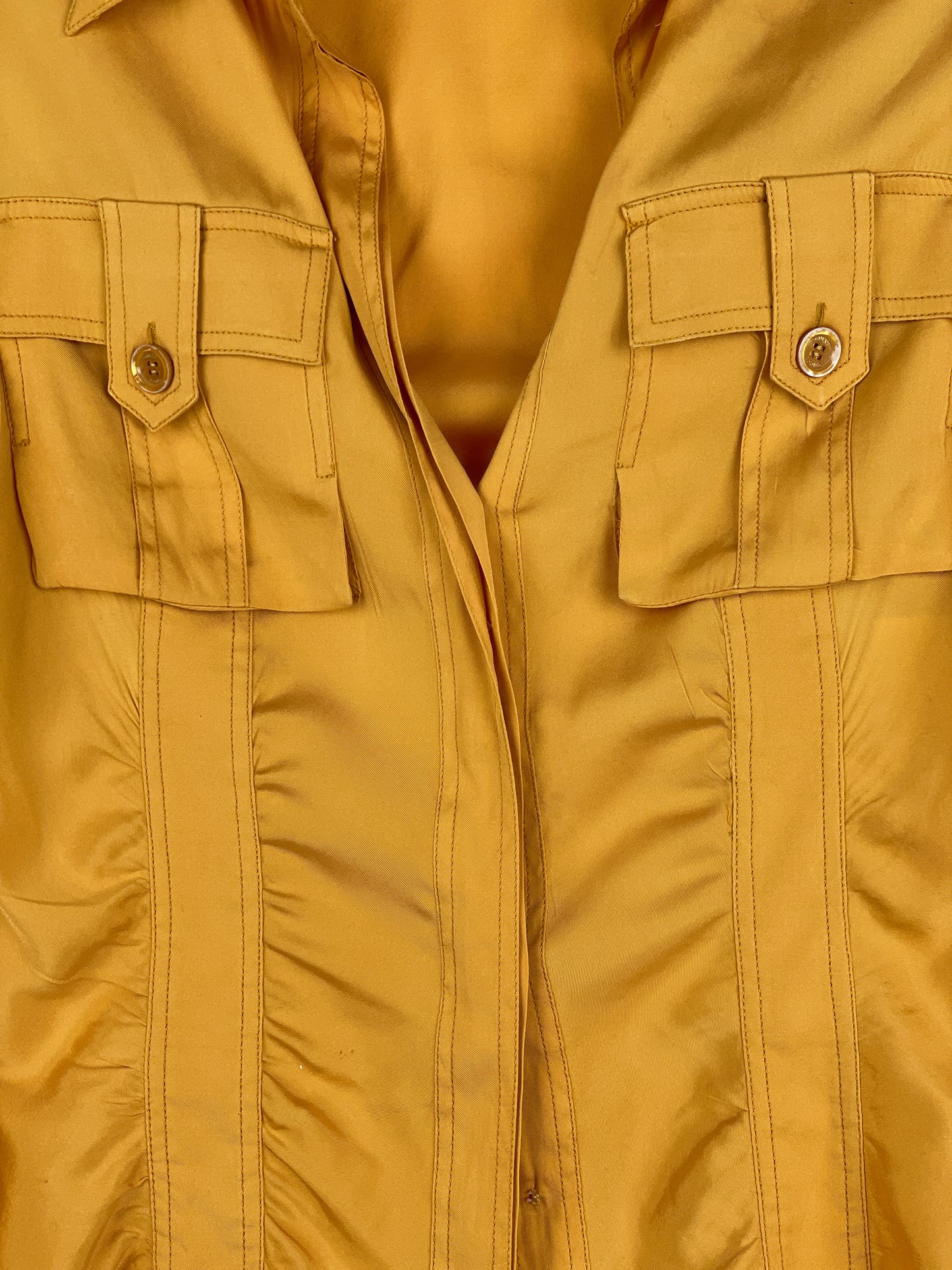 Gucci by Tom Ford 1990s Chest-Pocket Blouse