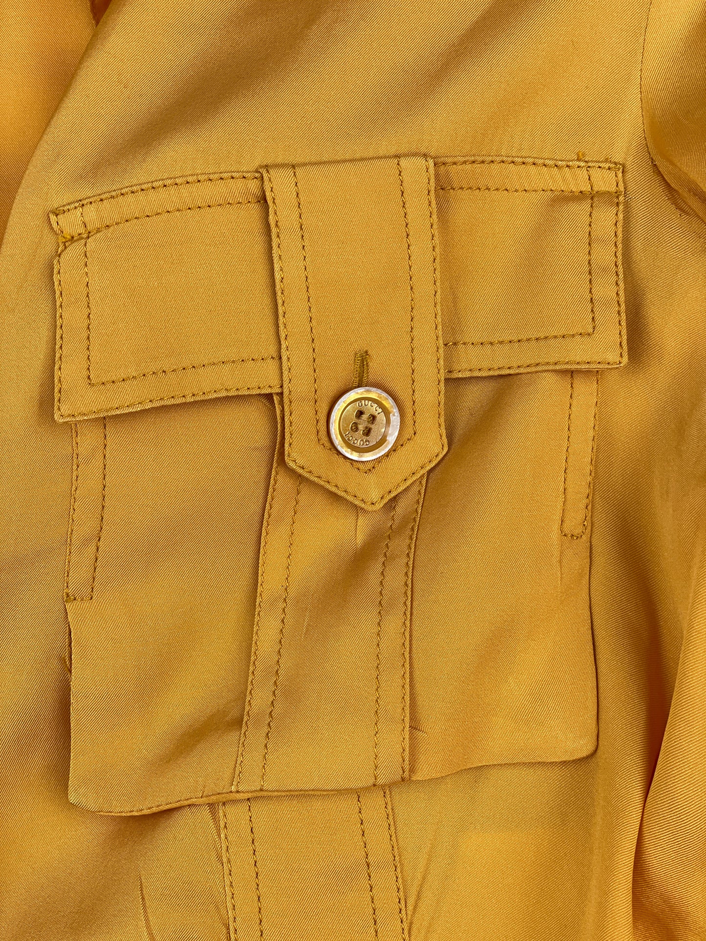 Gucci by Tom Ford 1990s Chest-Pocket Blouse