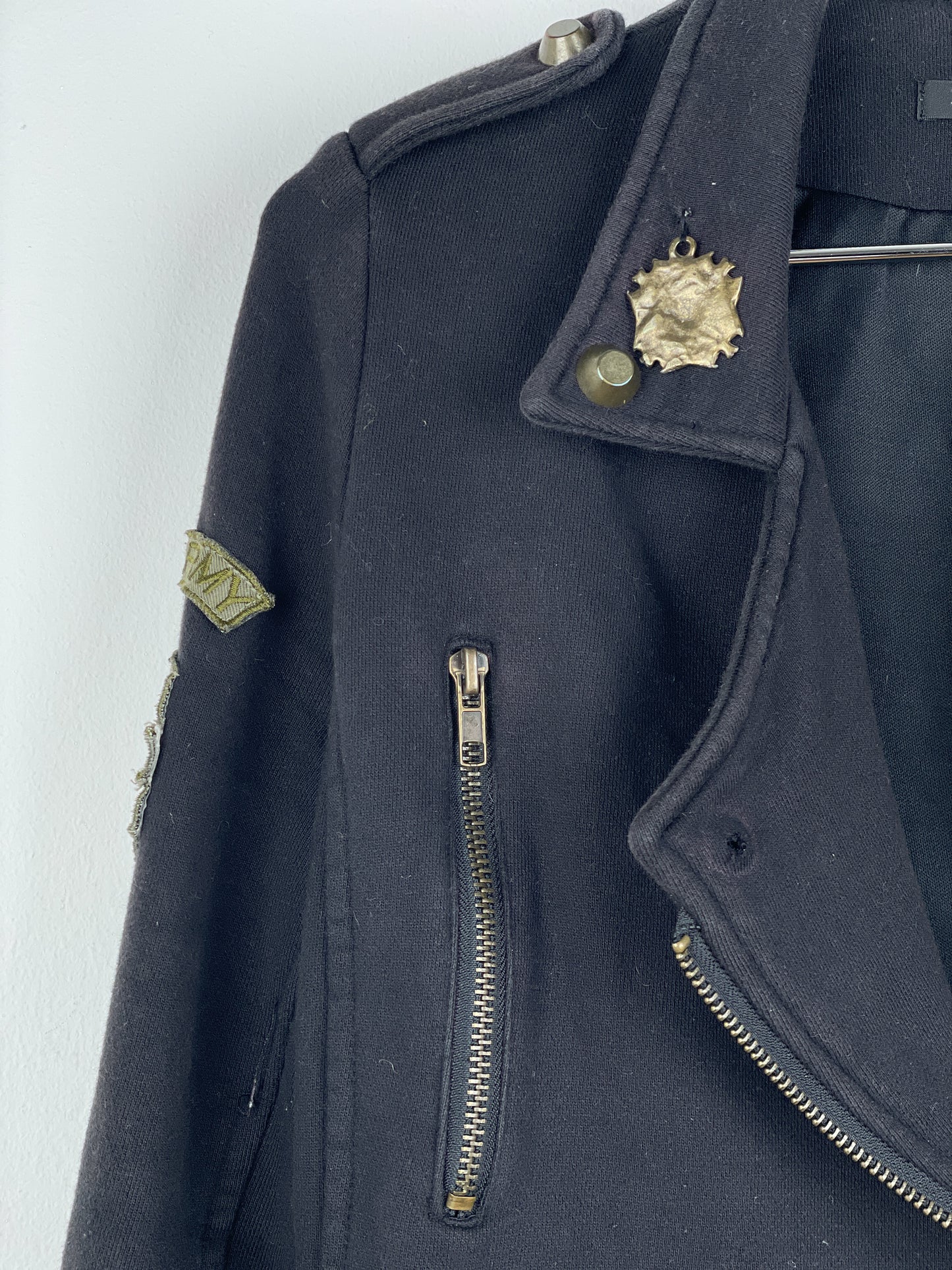 Balmain Military Patch Biker Jacket