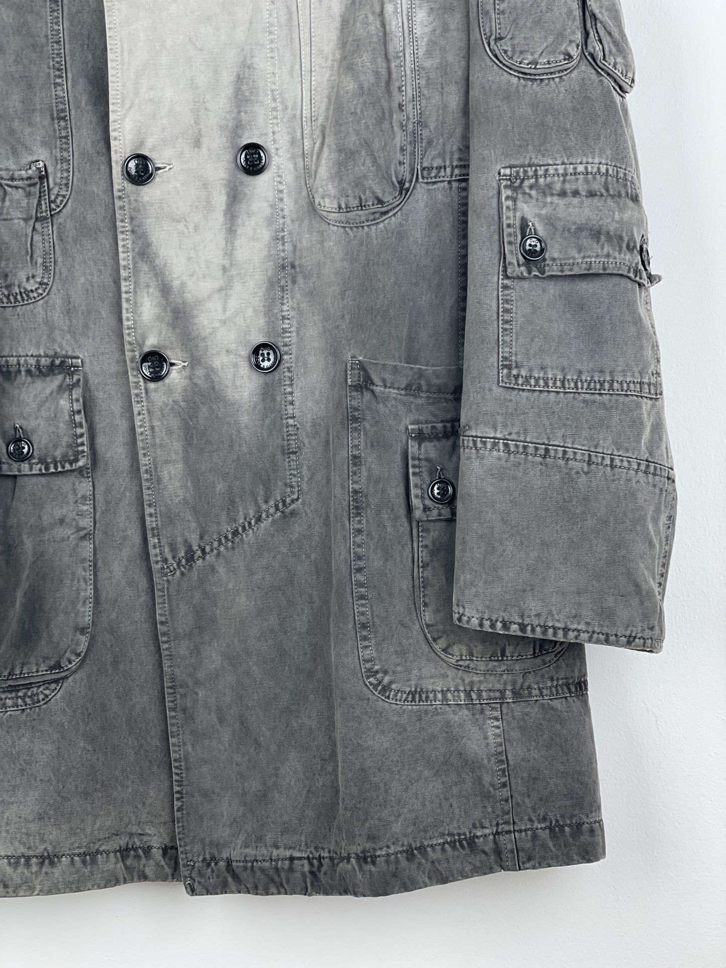 Dolce & Gabbana AW03 Multi-Pocket Cargo Military Coat