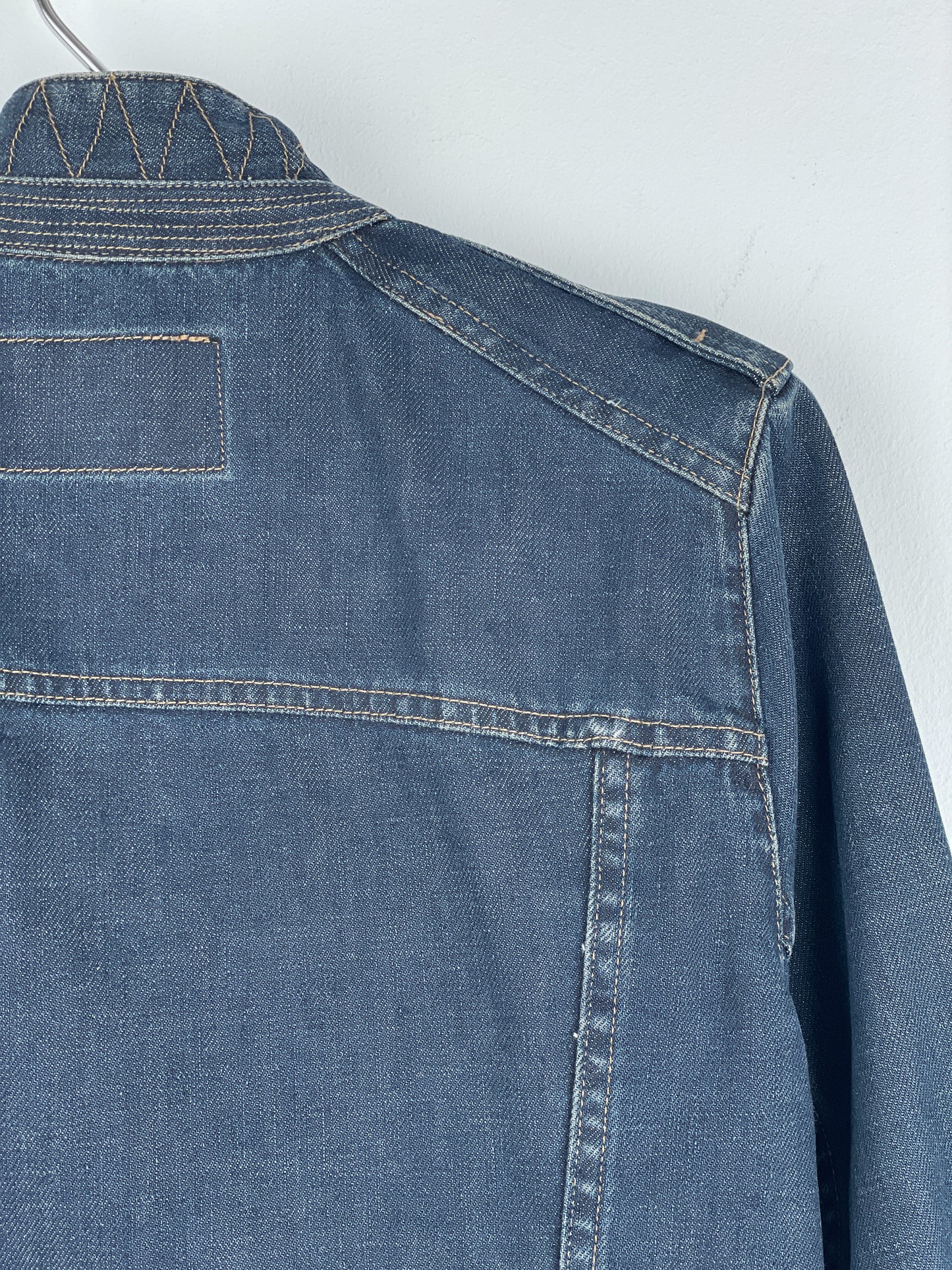 Gucci by Tom Ford SS02 Epaulettes Dark Denim Trucker Jacket