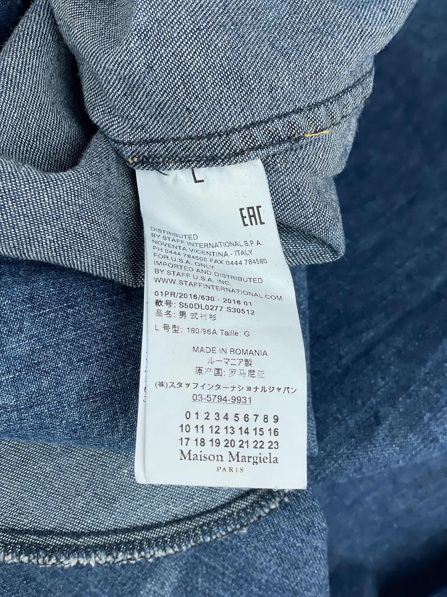 Maison Margiela SS16 Western Denim Button-Up Shirt