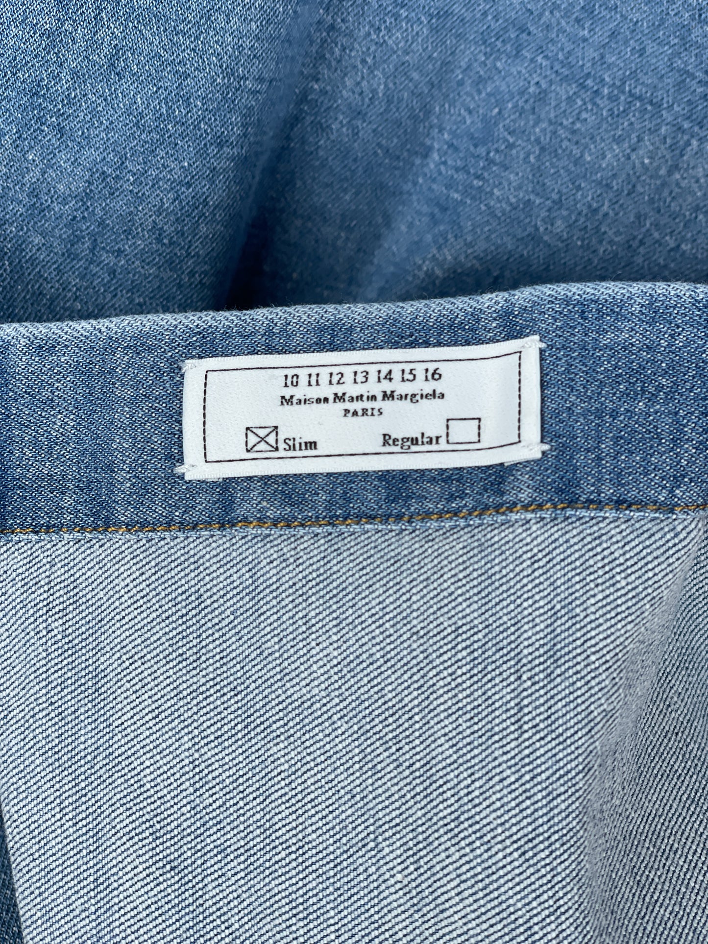 Maison Margiela SS15 Western Denim Button-Up Shirt