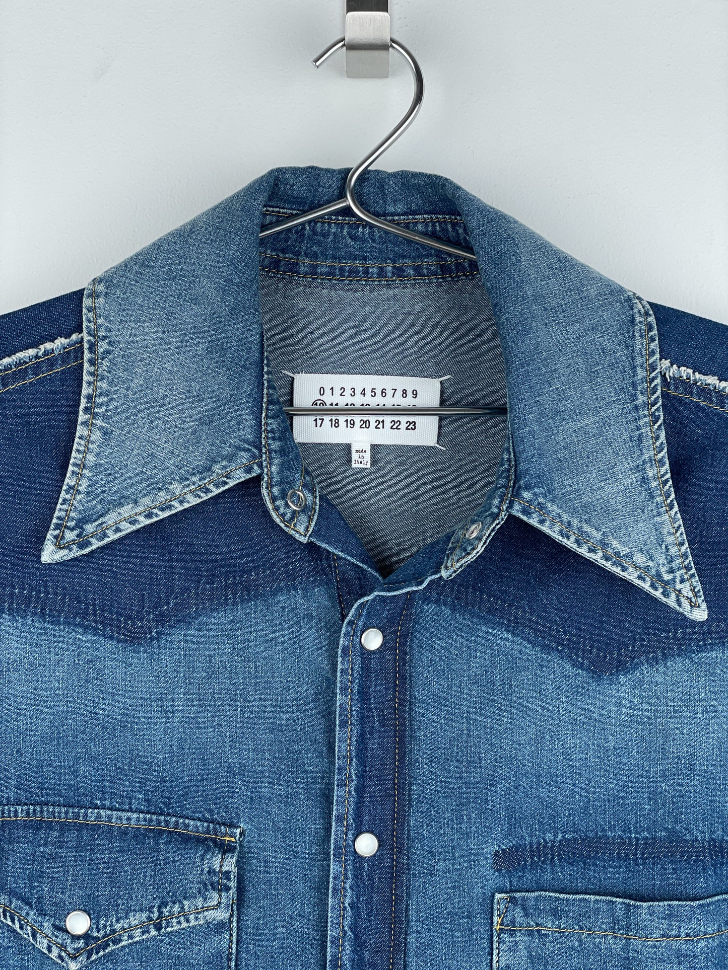Maison Margiela SS22 Deconstructed Western Denim Button-Up Shirt