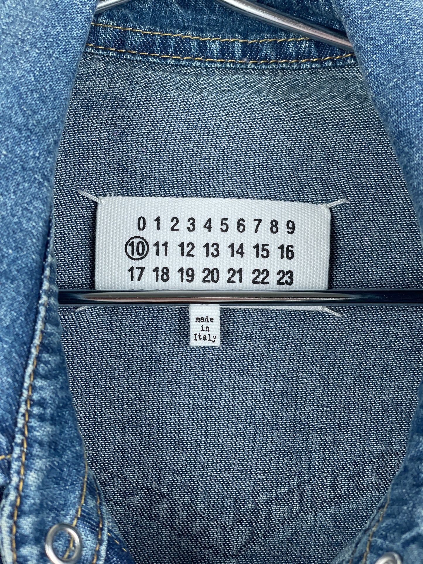 Maison Margiela SS22 Deconstructed Western Denim Button-Up Shirt