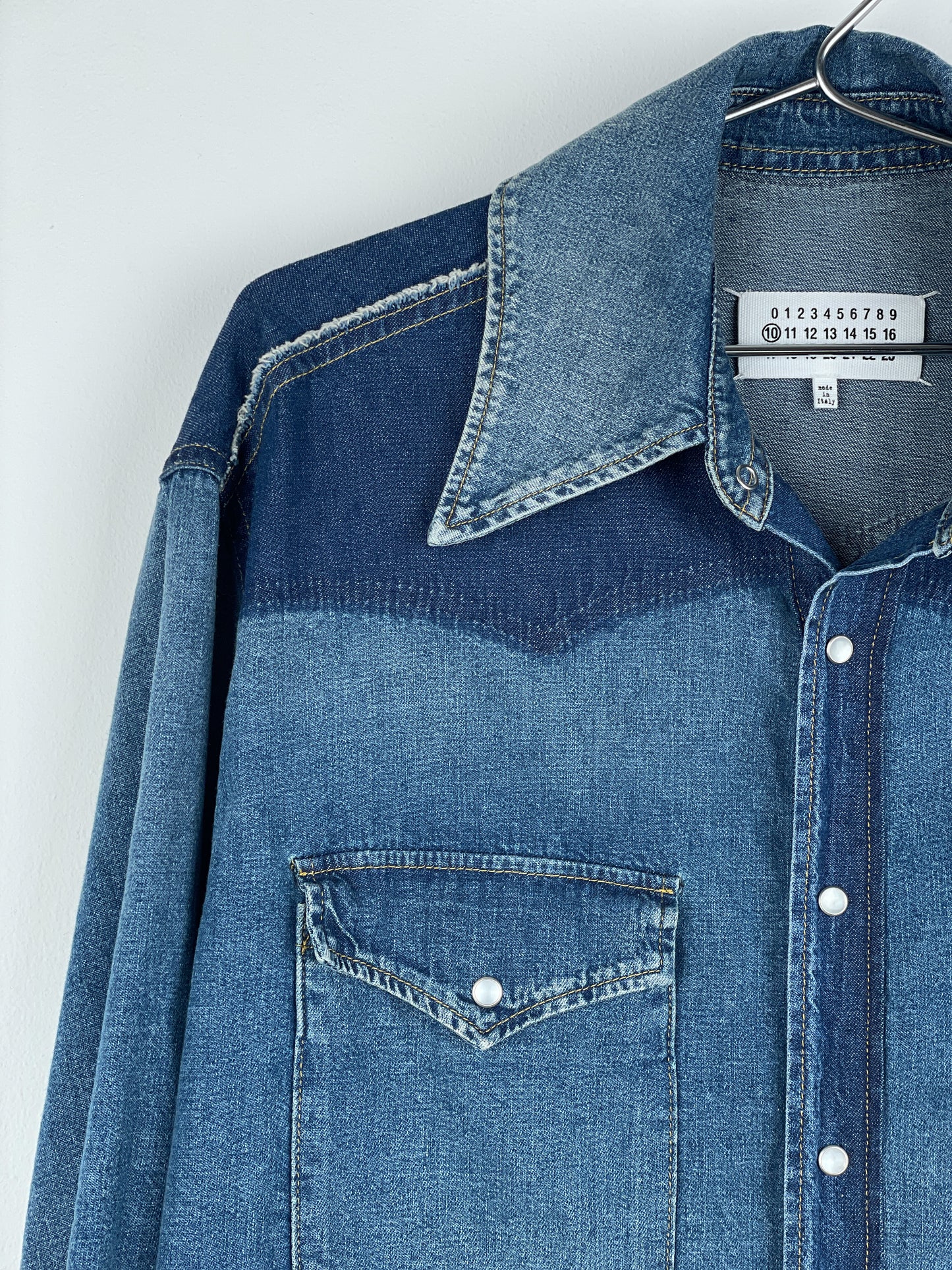 Maison Margiela SS22 Deconstructed Western Denim Button-Up Shirt