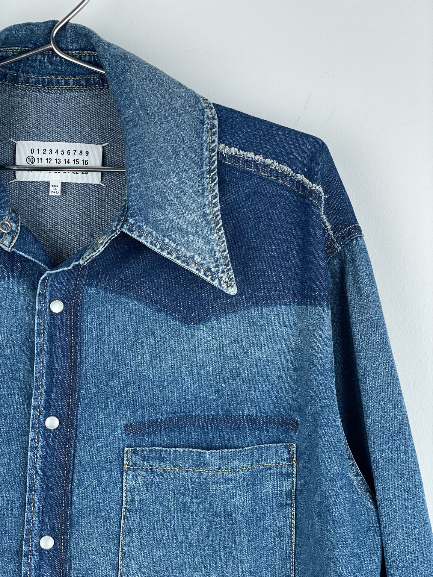 Maison Margiela SS22 Deconstructed Western Denim Button-Up Shirt