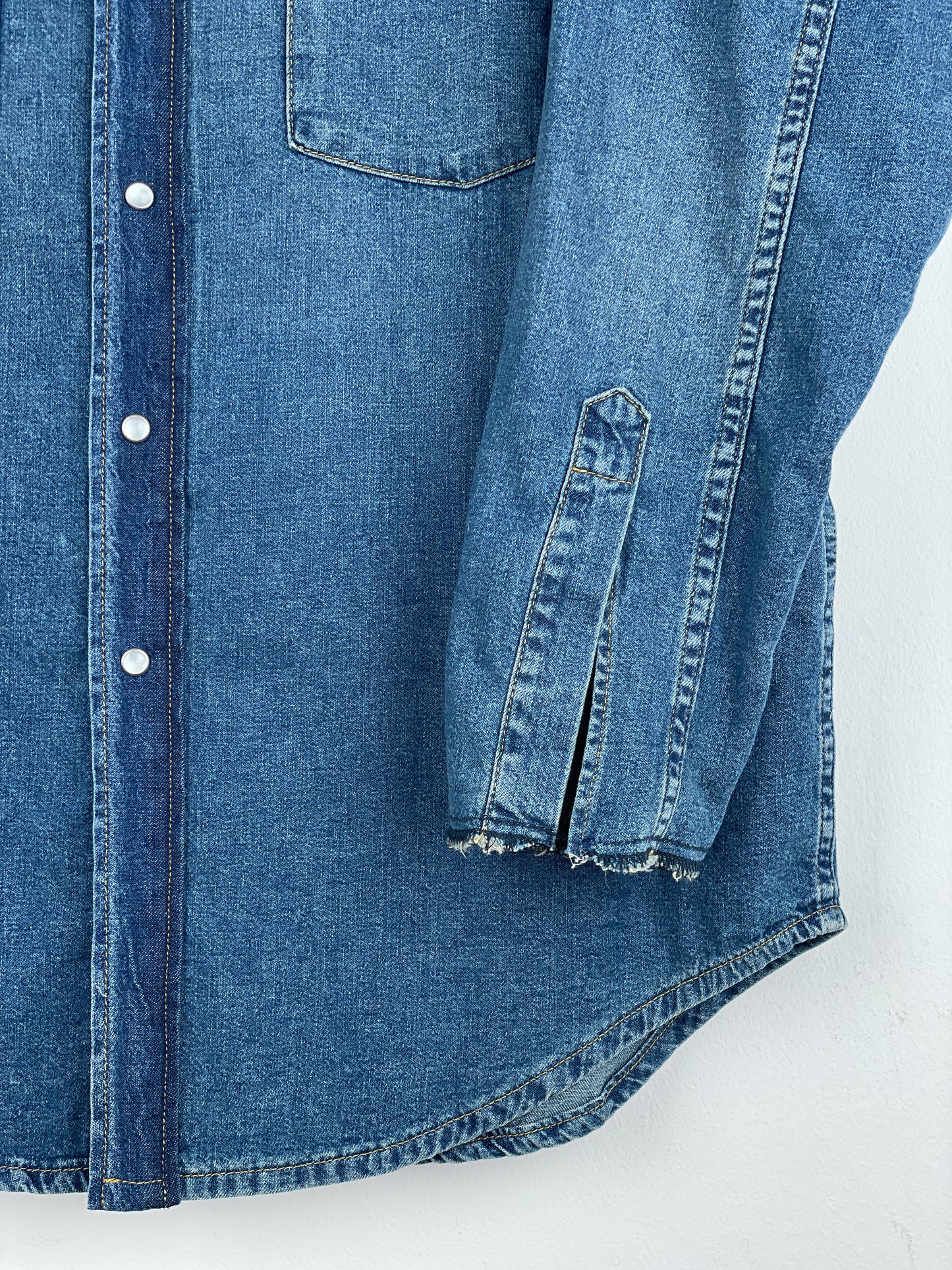 Maison Margiela SS22 Deconstructed Western Denim Button-Up Shirt