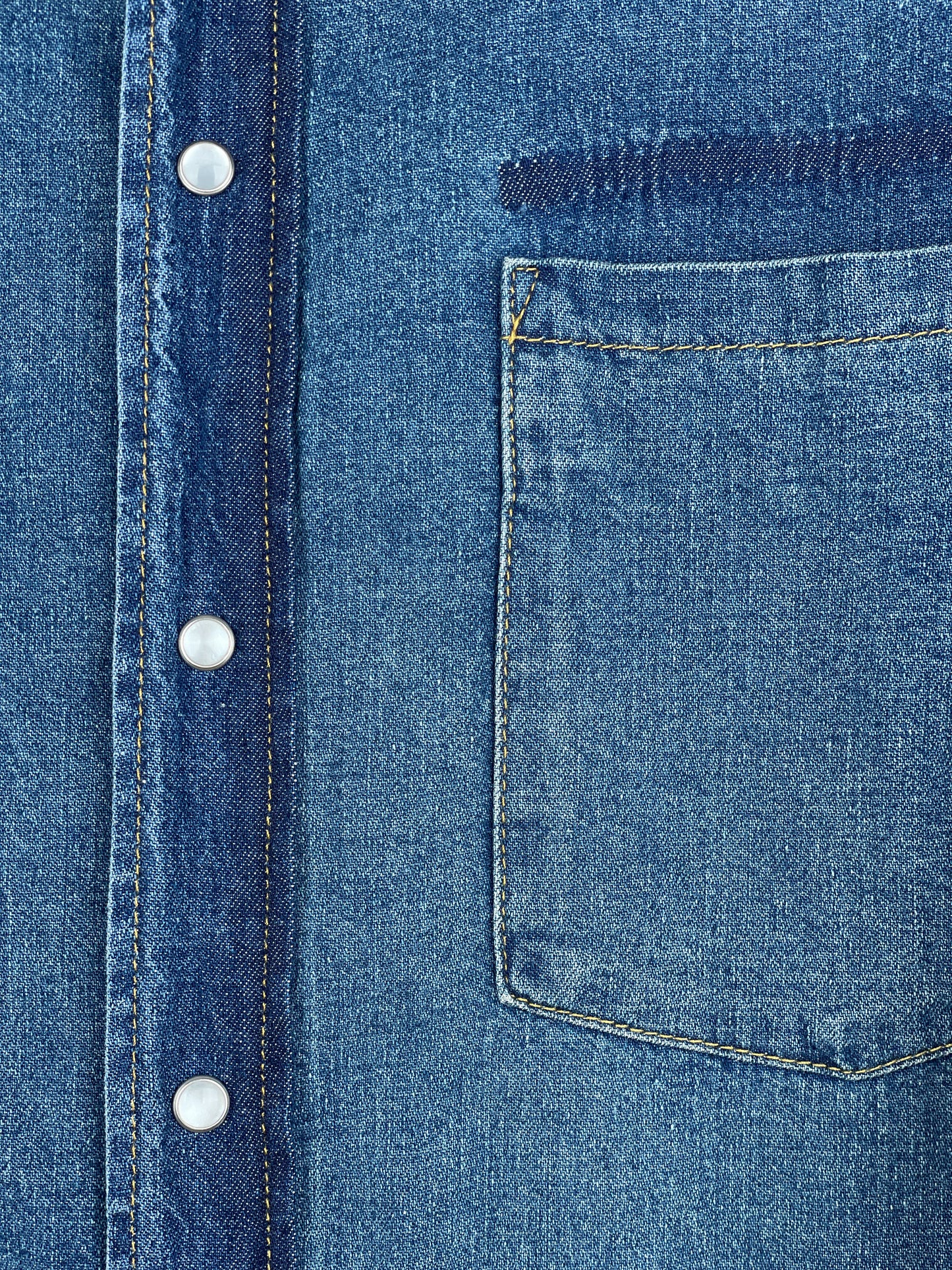 Maison Margiela SS22 Deconstructed Western Denim Button-Up Shirt
