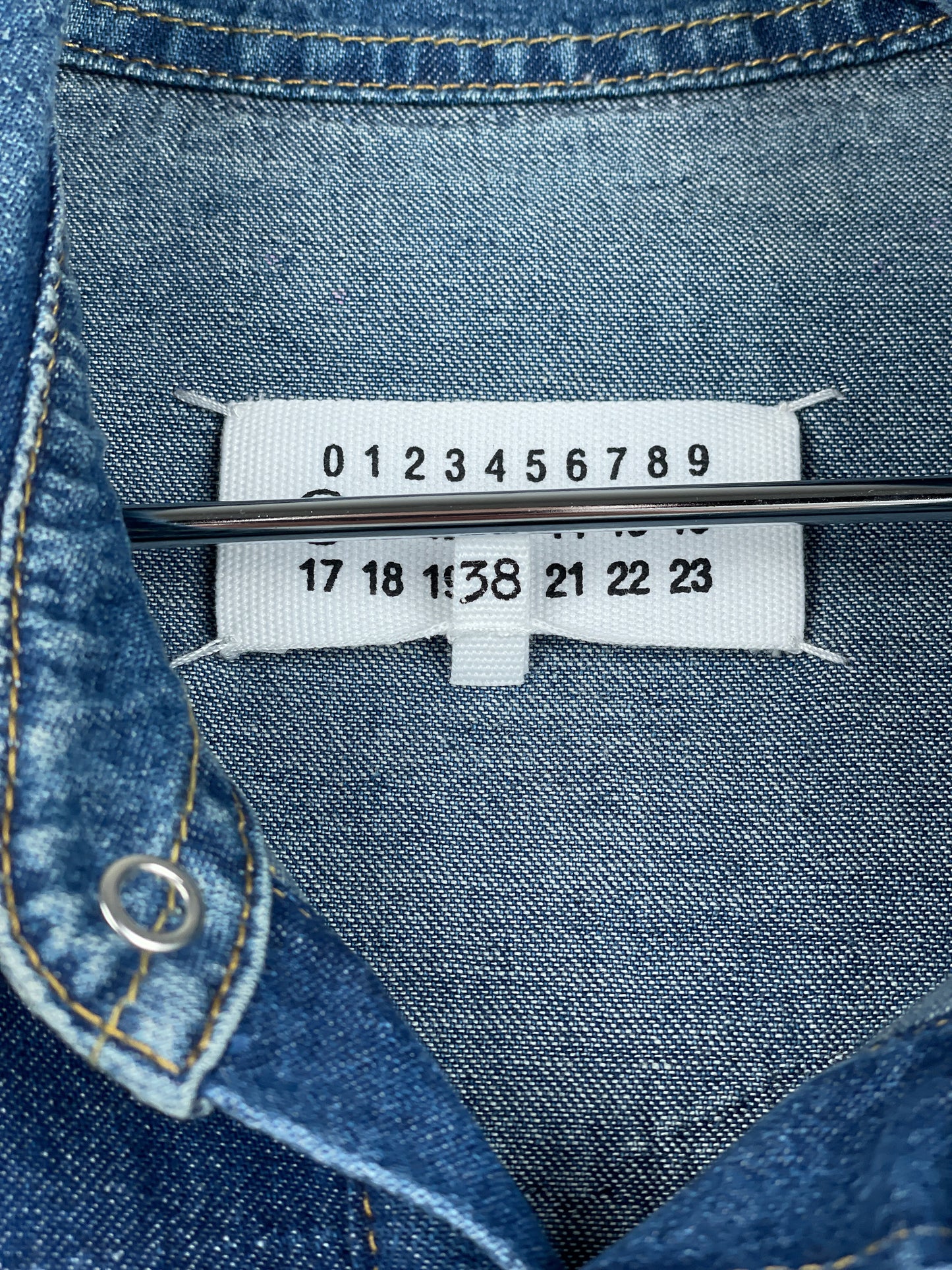 Maison Margiela SS22 Deconstructed Western Denim Button-Up Shirt